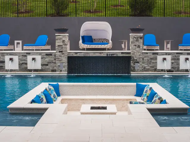 Fire feature built by Waterscapes Backyard Resorts in Middle Tennessee
