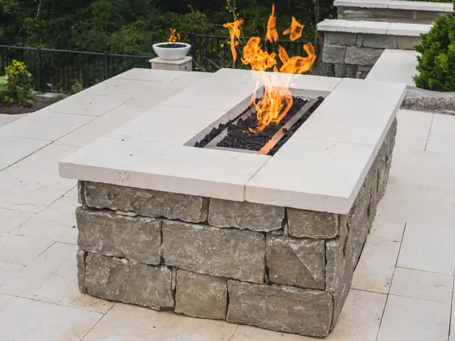 Fire feature built by Waterscapes Backyard Resorts in Middle Tennessee