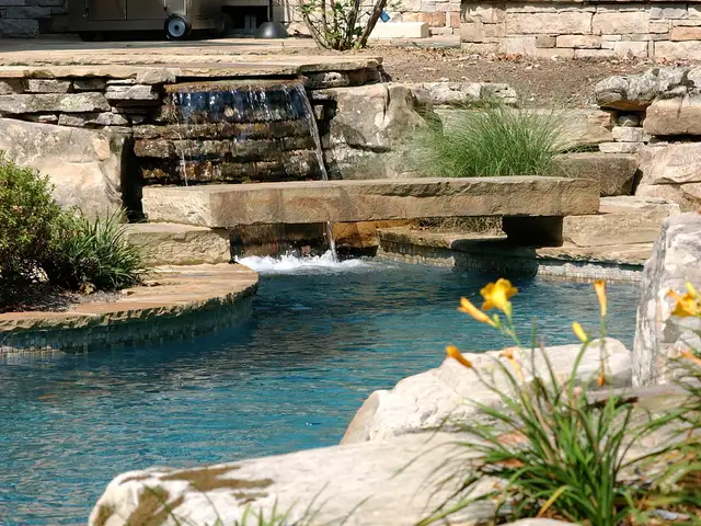 Free-form gunite pool built by Waterscapes Backyard Resorts in Middle Tennessee