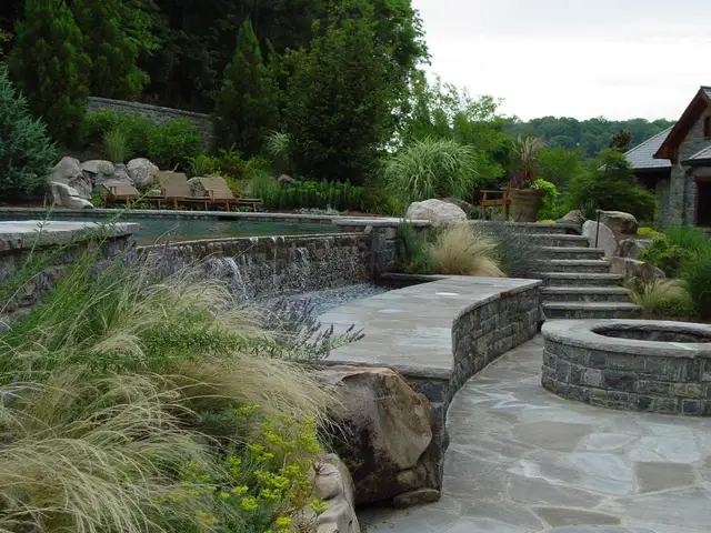 Infinity-edge pool built by Waterscapes Backyard Resorts in Middle Tennessee