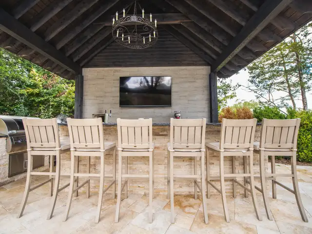 Outdoor kitchen built by Waterscapes Backyard Resorts in Middle Tennessee