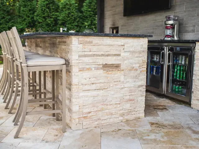 Outdoor kitchen built by Waterscapes Backyard Resorts in Middle Tennessee