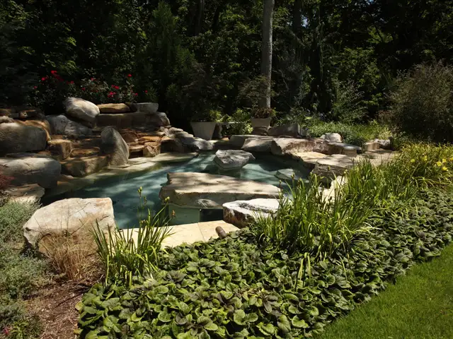 Pond and stream built by Waterscapes Backyard Resorts in Middle Tennessee