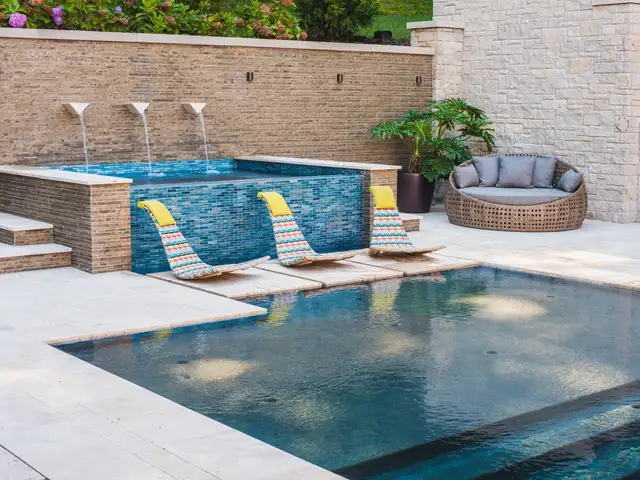 Custom spa built by Waterscapes Backyard Resorts in Middle Tennessee