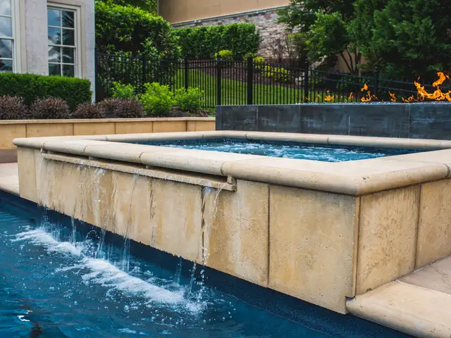 Custom spa built by Waterscapes Backyard Resorts in Middle Tennessee