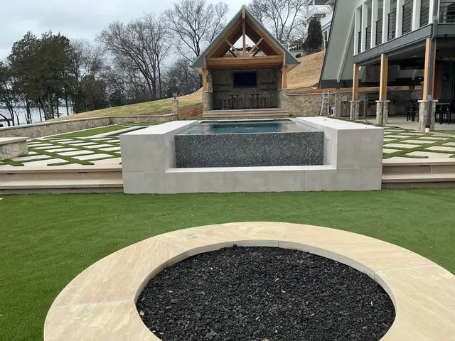 Custom spa built by Waterscapes Backyard Resorts in Middle Tennessee