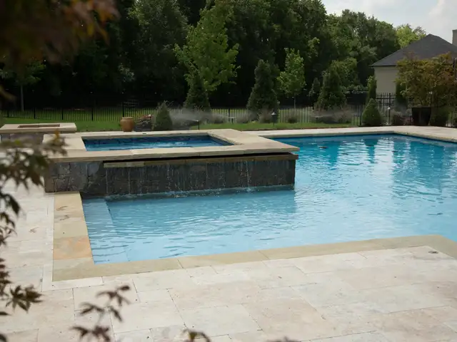 Custom spa built by Waterscapes Backyard Resorts in Middle Tennessee