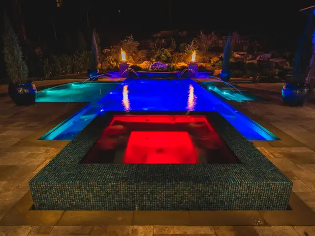 Custom spa built by Waterscapes Backyard Resorts in Middle Tennessee