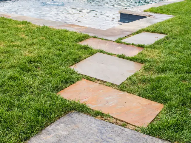 Walkway and hardscape built by Waterscapes Backyard Resorts in Middle Tennessee