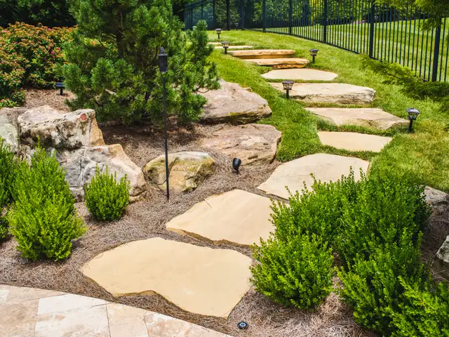 Walkway and hardscape built by Waterscapes Backyard Resorts in Middle Tennessee