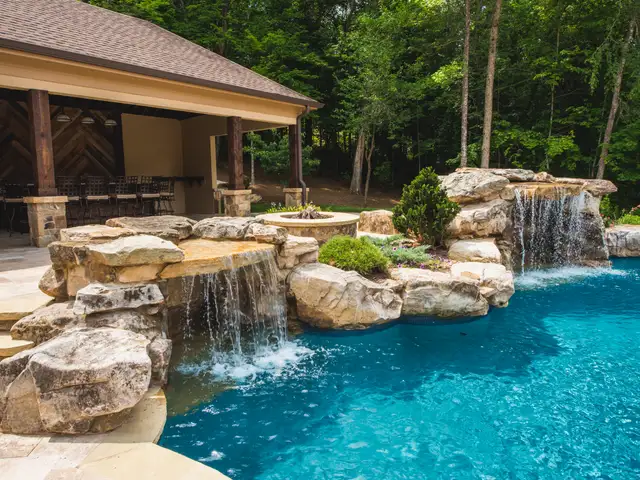 Water feature built by Waterscapes Backyard Resorts in Middle Tennessee