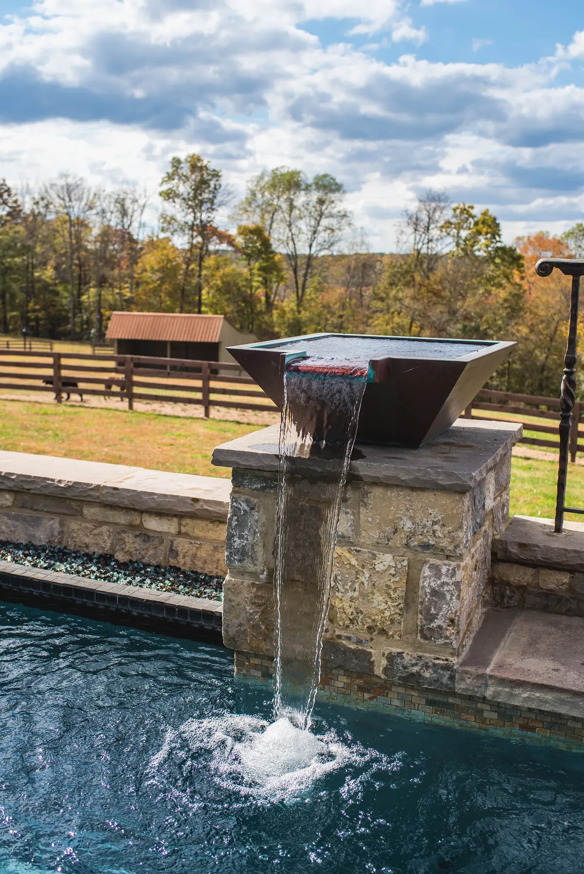 Custom pool on a Lebanon, Tennessee residential property