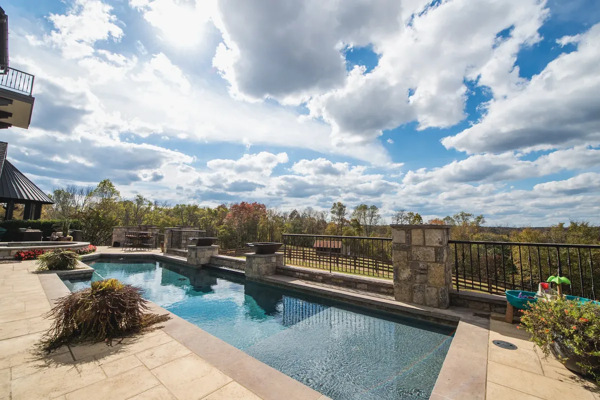 Custom pool in a Nolensville, Tennessee planned community